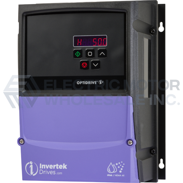 Image for 1.5HP INVERTEK E3 OptiDrive IP66 UV Resistant VFD 200-240VAC 1PH Input ODE-3-220105-1F4A-01